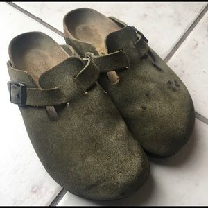 Green Birkenstock Bostons